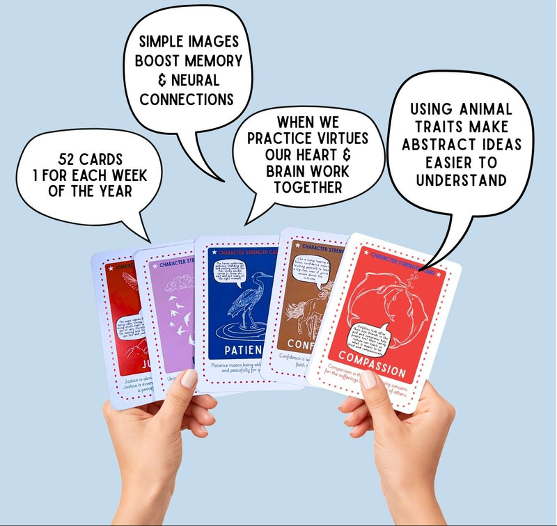 52 Virtue and Character Building Cards For kids