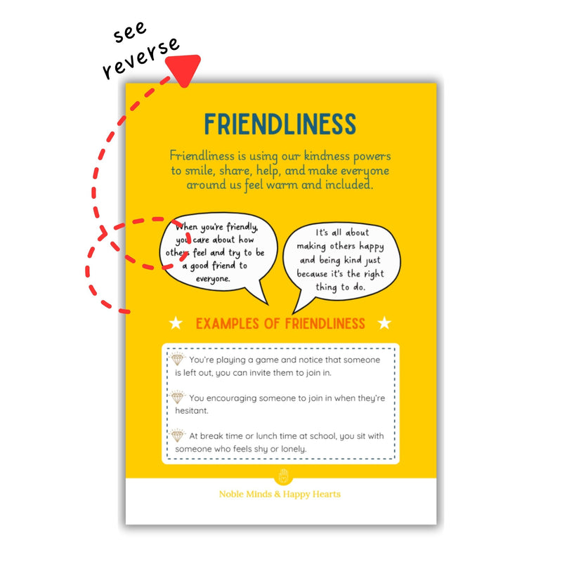 52 Virtue and Character/Strength Building Well-Being Cards for Children